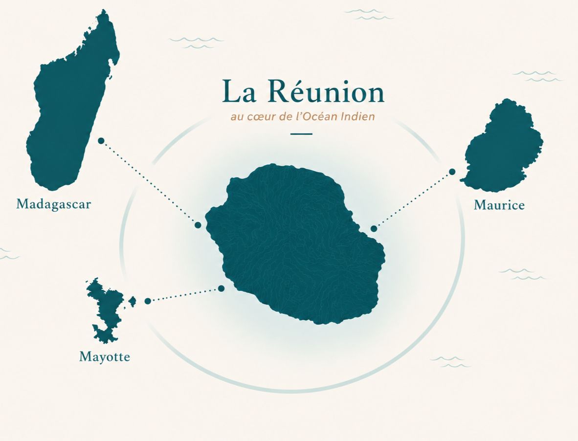 Carte de la zone d’intervention dans l’océan Indien